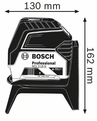 Габаритные размеры Bosch GCL 2-15G + RM1 + BM3